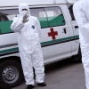 [포토] 에볼라 방호복 꼼꼼히 입은 北 의료진들