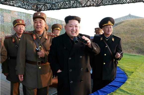 북한 김정은, 군부대 연합협동훈련 참관