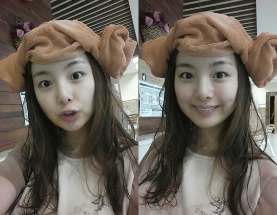 한지우 찜질방 민낯 셀카