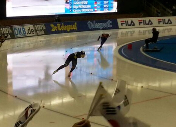 이상화, 빙속월드컵 여자 500ｍ 연속 금메달 행진 재개