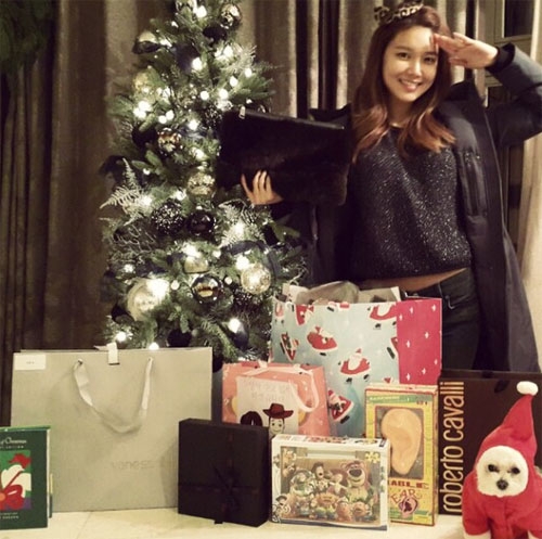 수영 크리스마스 선물 인증샷. 수영 인스타그램