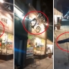 만취男, 자전거 점포 간판에 설치된 자전거에 올라탔다가…
