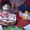 촛불 끄려는 아들 얼굴 케이크에 처박는 철없는 엄마