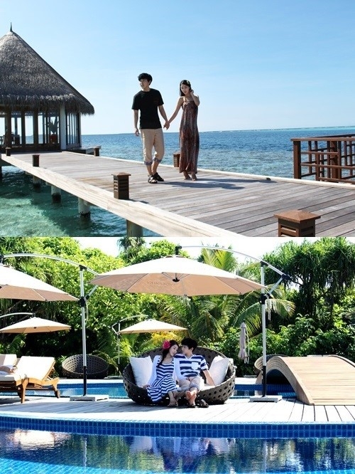 슈퍼주니어 성민-김사은, 몰디브에서 행복한 한 때 ‘과거 짝 촬영지’