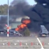 그리스 F-16 전투기 스페인서 추락…충격적 사고 현장