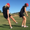美 대학 여자골프팀의 골프 묘기 화제
