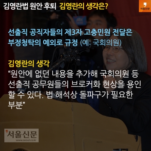 [카드뉴스]김영란법 원안 후퇴, 김영란의 생각은?(7)