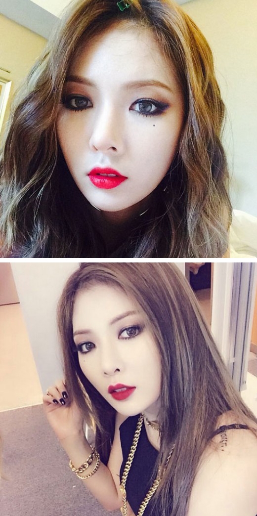 걸그룹 포미닛의 멤버 현아, 인형같은 셀카 / 인스타그램