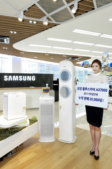삼성 공기청정기 블루스카이 100일만에 2만대 팔려