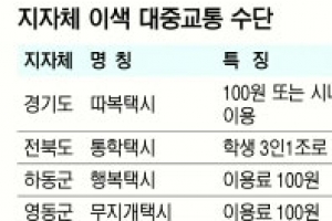 농촌 교통 복지 ‘100원 택시’가 연다
