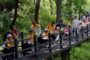 어르신과 함께하는 숲 속 휠체어 나들이