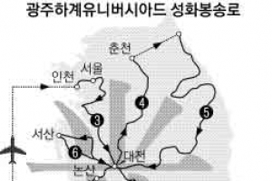 광주 유니버시아드 ‘빛의 여정’ 시작