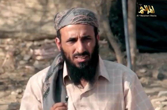 최근 미군의 공습으로 사망한 알카에다 예멘지부(AQAP)의 지도자 나세르 알와히시가 지난해 3월 AQAP의 홍보매체에 등장해 이슬람 지하드(성전)를 강조하고 있다.  AFP 연합뉴스