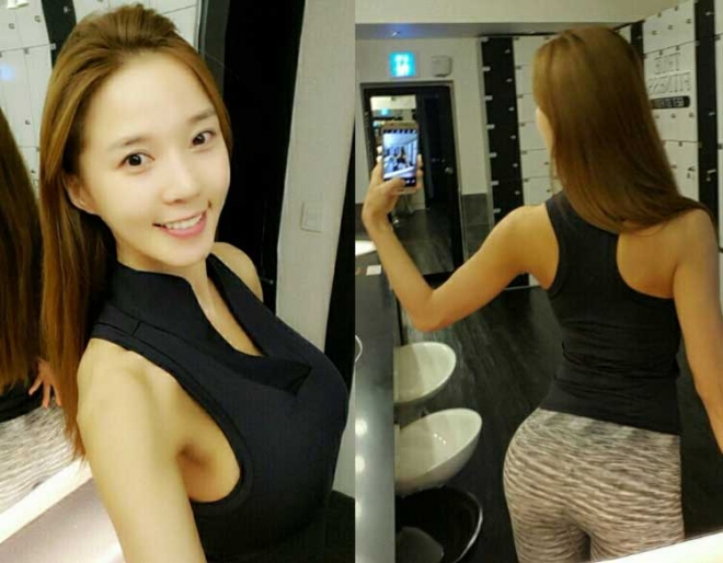 레이양 탈의실 셀카