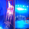서커스 중 7m 아래로 추락하는 곡예男
