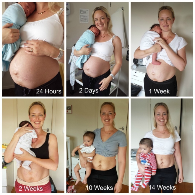 뉴질랜드에 사는 영양사 줄리 보세일이 자신의 블로그에 올린 출산 이후 몸의 변화 사진/ 사진 줄리 보세일 블로그 