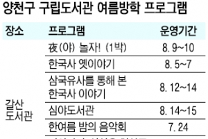 [친근한 도서관 만들기에 힘쓰는 자치구] 양천 도서관은 1박 2일 캠핑장