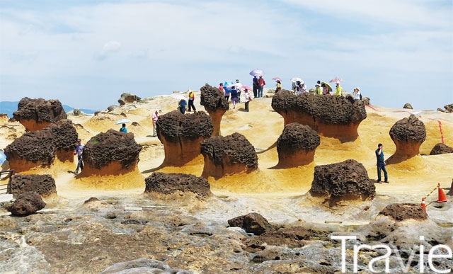 타이완 기륭 야류해양국립공원. 기암괴석으로 유명하다