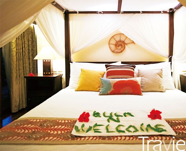 피지 스타일의 인테리어가 인상적인 나누쿠 리조트. 퍼시픽 하버에 위치하고 있다