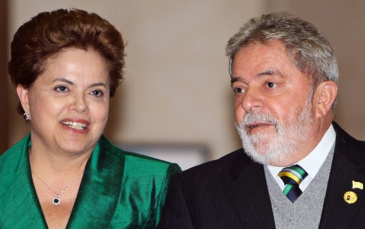 브라질 루이스 이나시우 룰라 다 실바 대통령(오른쪽). 연합뉴스 