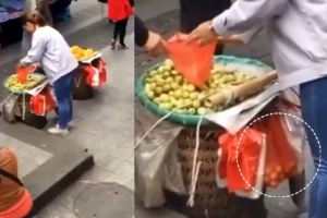 中 상인 물건 ‘바꿔치기’에 눈 뜨고 당한 손님