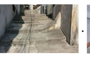 사고 부르는 낡은 계단, 안전하게