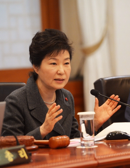 박근혜 대통령이 8일 오전 청와대에서 열린 제53회 국무회의에서 모두발언하고 있다. 안주영 기자 jya@seoul.co.kr