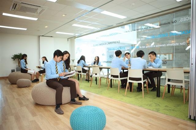 제주 국제학교 학생들의 수업 시간. 외국 본교 학습 프로그램으로 운영돼 해외 명문대 진학률이 높다.  JDC 제공