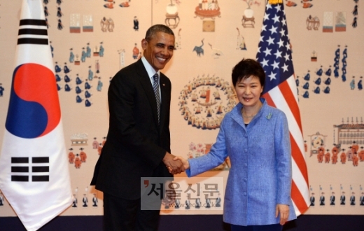 버락 오바마 미국 대통령과 박근혜 대통령 