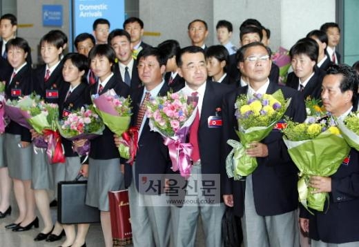 북한 여자축구 선수단