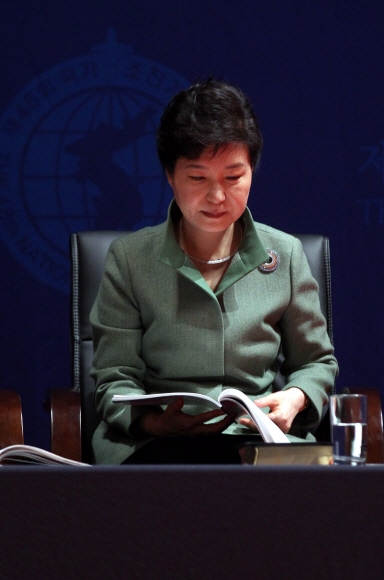 [서울포토] 국가조찬기도회에 참석한 朴대통령