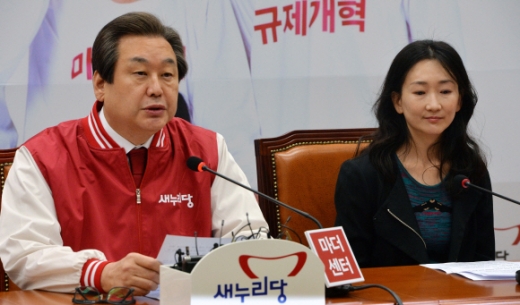 [서울포토] 김무성 대표, 새누리당 핵심 5대 공약 발표