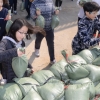 [서울포토] 여름철 수해 대비 모래주머니 쌓기