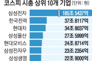 삼성물산·아모레 뜨고 포스코·기아차 지고