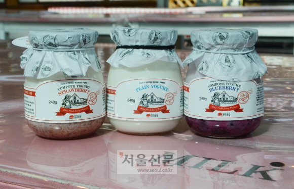 은아목장에서 만든 요구르트 제품. 안주영 기자 jya@seoul.co.kr