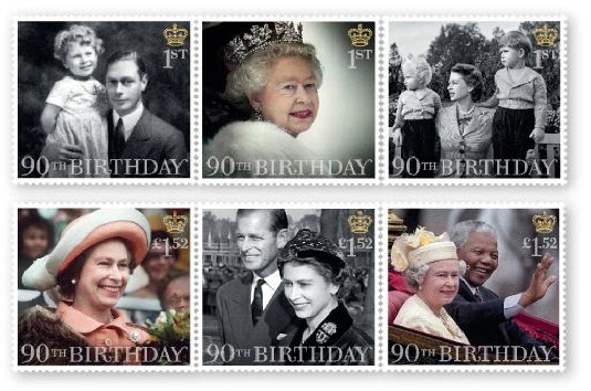 영국 여왕 90세 생일 기념우표