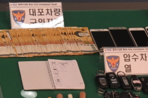 부산경찰청, 조폭 낀 대포차 불법 판매조직 일당 적발