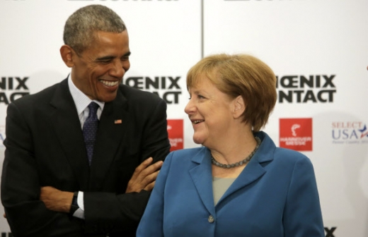 [포토] 오바마-메르켈 ‘마주보며 짓는 웃음’