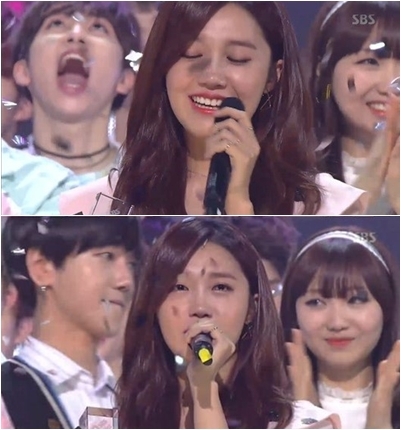 정은지 눈물, ‘인기가요’