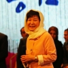 [서울포토] 무대 위에 오른 박근혜 대통령