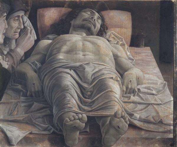 안드레아 만테냐(1431~1506)의‘죽은 예수’(1475~1478년).브레라 미술관.