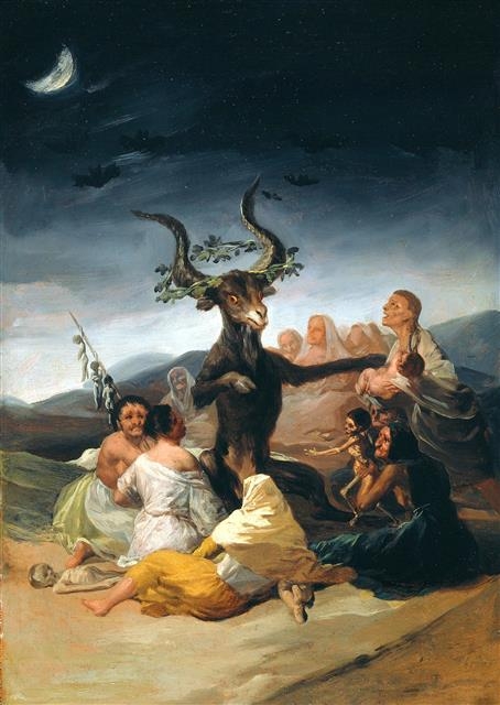 프랑스 대혁명 이후인 1798년에 그려진 화가 프란시스코 고야의 ‘마녀들의 사바스(집회)’.