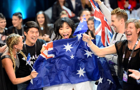 본선진출 기뻐하는 임다미 (AFP=연합뉴스)