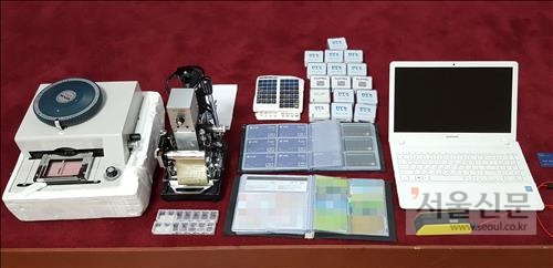 중국인 위조단이 사용한 신용카드 위조장비. 제주경찰청 제공 
