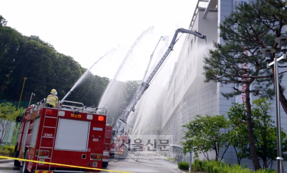 “수막으로 불길 차단”