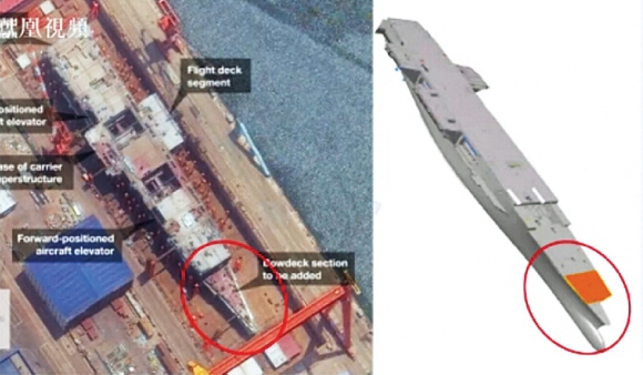 中 독자기술로 건조 중인 항공모함 첫 전체 공개