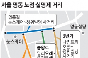 명동 ‘노점 실명제’로 기업형 노점 막는다