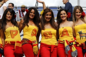 [포토]유로 2016! 스페인 응원하는 일곱 미녀들