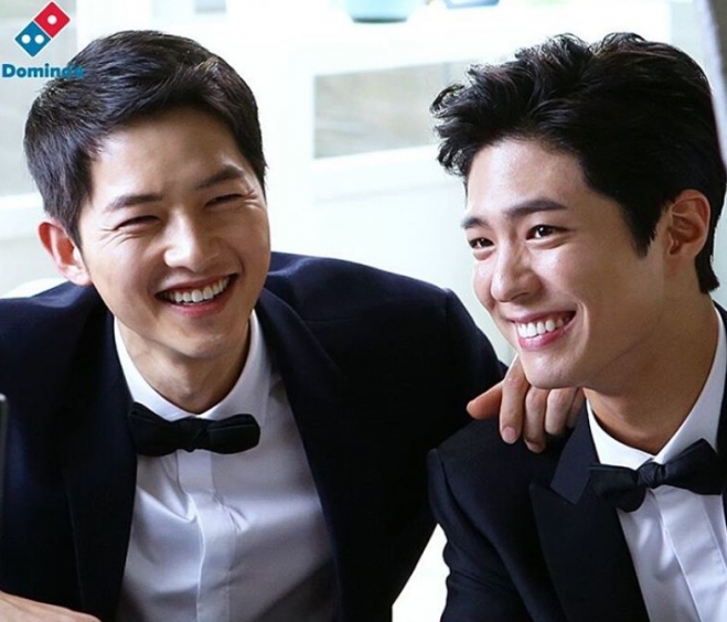 송중기 박보검 룸살롱 루머에 강력대응. 도미노피자인스타그램