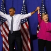 [포토] 힐러리 손잡은 오바마 美 대통령